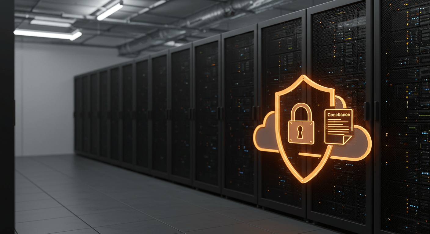 Ilustração de backup em nuvem e segurança digital protegendo dados empresariais contra ransomware e falhas.